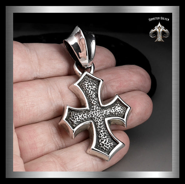 Heavy Sterling Silver Maltese Biker Cross Pendant 2 - Biker Jewelry Club Sinister Silver Co.