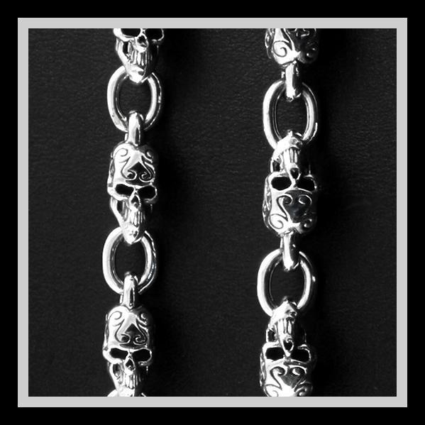Silver Biker Skull Necklaces