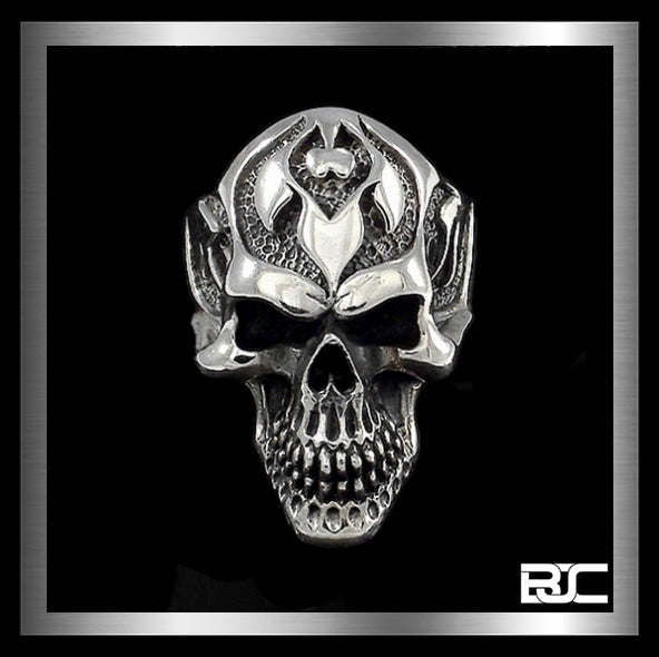 Skull Ring Memento Mori Heavy Skull 925 Sterling Silver 35 Grams