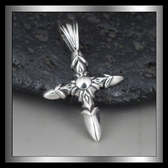 Sterling Silver Bullet Cross Pendant Biker Amulet Medallion 2 Biker Jewelry Club & Sinister Silver Co.