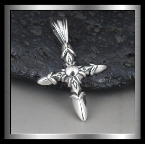 Sterling Silver Bullet Cross Pendant Biker Amulet Medallion 2 Biker Jewelry Club & Sinister Silver Co.