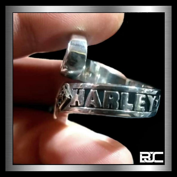 Wrench Ring Biker Mechanic 1%er HD Design In 925 Sterling Silver - Main Image