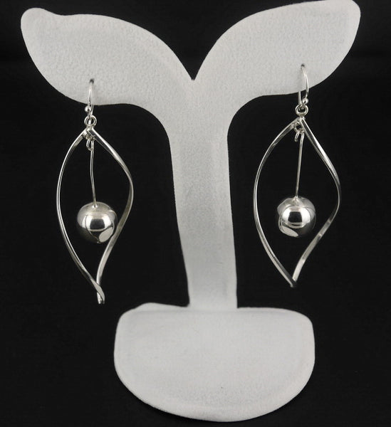 925 Sterling Silver Jewelry 1-Pair Twist Dangle Earrings E-02 2- Biker Jewelry Club Sinister Silver Co.