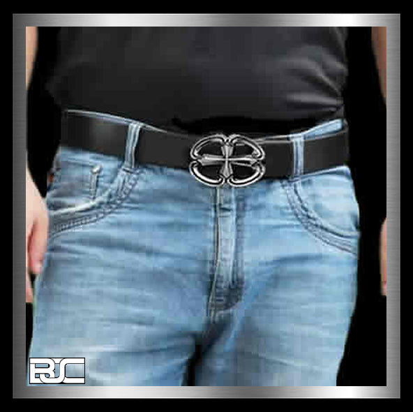 Sterling Silver Iron Maltese Cross Biker Buckle – Biker Jewelry Club Sinister Silver Co.