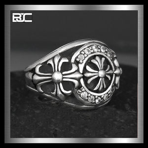 Sterling Silver Templar Iron Cross Biker Ring 1 - Biker Jewelry Club Sinister Silver Co.