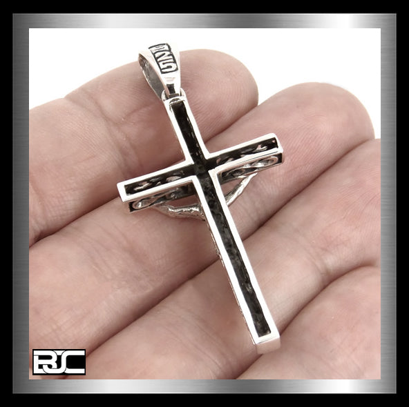Sterling Silver Biker Crucifix Cross Pendant 4 Biker Jewelry Club Sinister Silver Co.