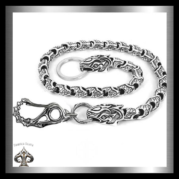 Custom Made Wallet Chain - Black Or Silver Steel - Heavy Duty Industrial  Strength 14 Swg by Steampunk Garage