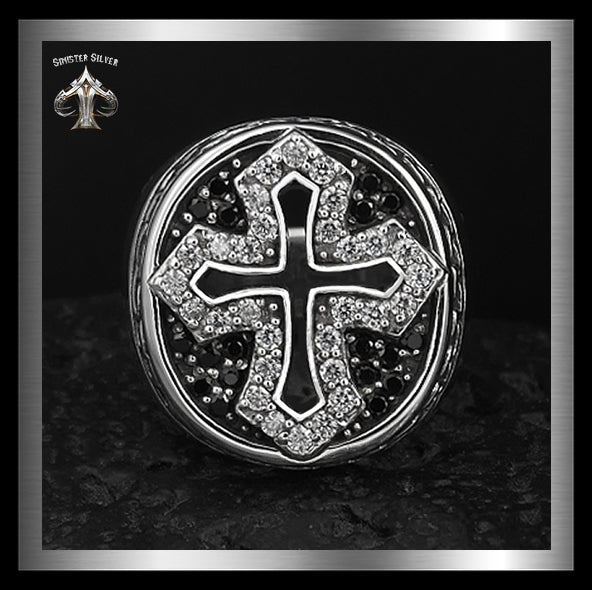 Sterling Silver 35 Gram Medieval Biker Knights Cross Ring 4 - Sinister Silver Co.
