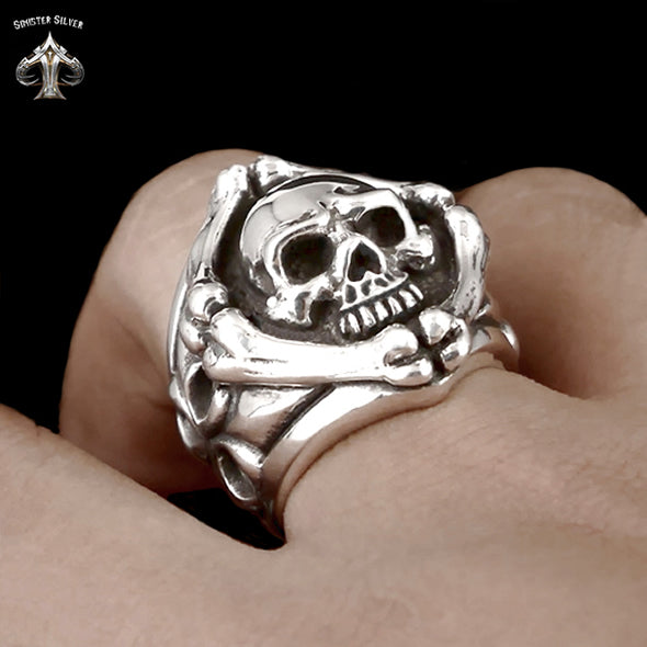 Sterling Silver Biker Heavy Biker Rings Sterling Silver Biker Ring