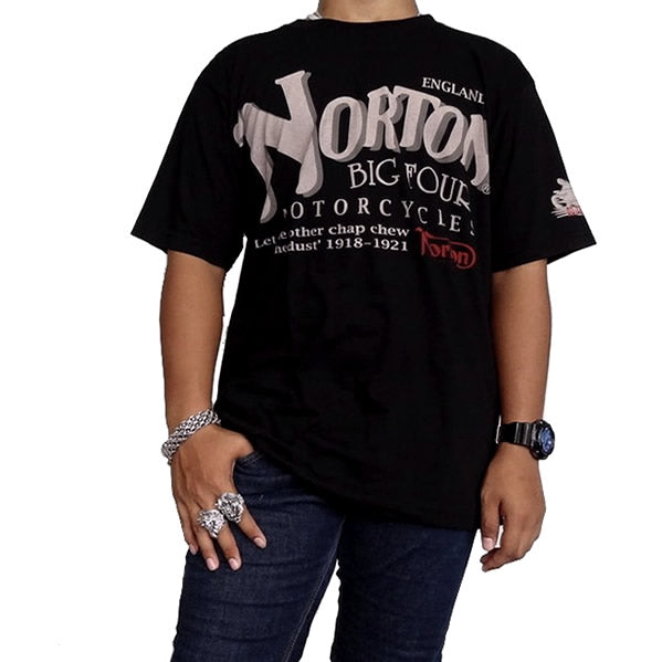 Large Mens Vintage Style Norton England Motorcycles Biker T Shirt - Sinister Silver Co.