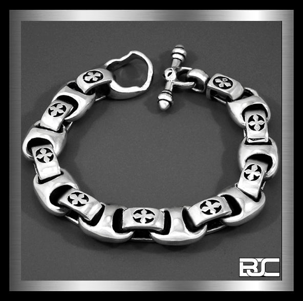 Second Hand Heavy Silver Flat Curb Bracelet | RH Jewellers