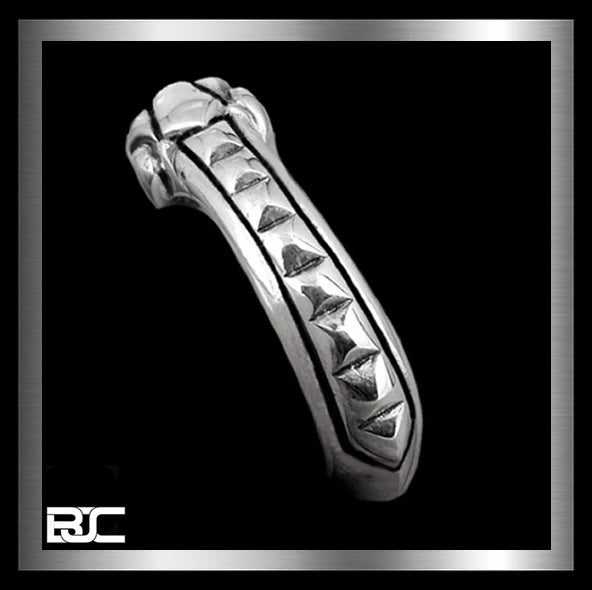 Sterling Silver Serpent Snake Biker Ring 3 - Biker Jewelry Club Sinister Silver Co.