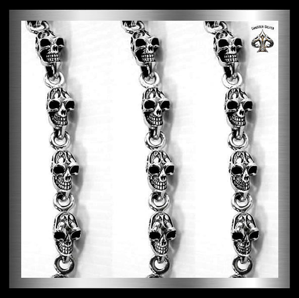 Sterling Silver Biker Blade Skull Wallet Chain – Biker