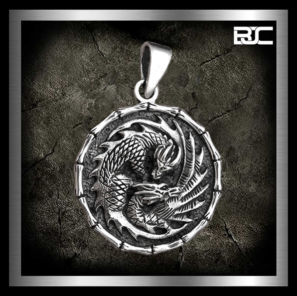 Stainless Steel Norse Dragon Pendant