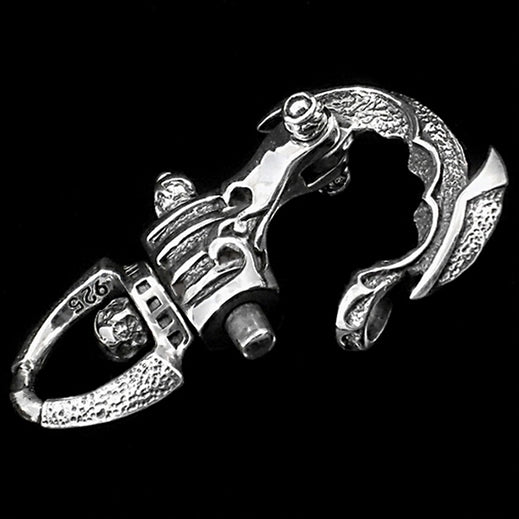 Sterling Silver Biker Wallet Chain Anchor Link 6 - Biker Jewelry Club Sinister Silver Co.