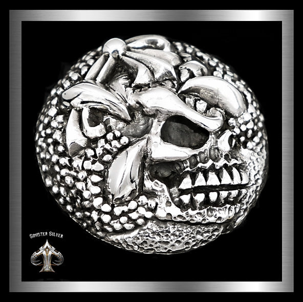 Sterling Silver Skull Claw Biker Concho 2 - Biker Jewelry Club Sinister Silver Co.